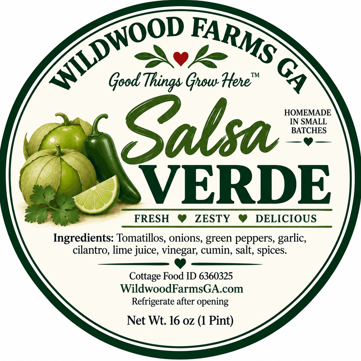 Salsa Verde jar label