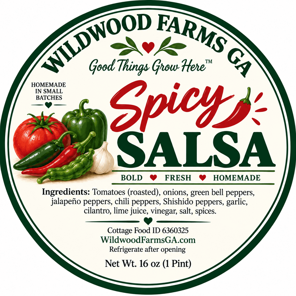 Spicy Salsa jar label