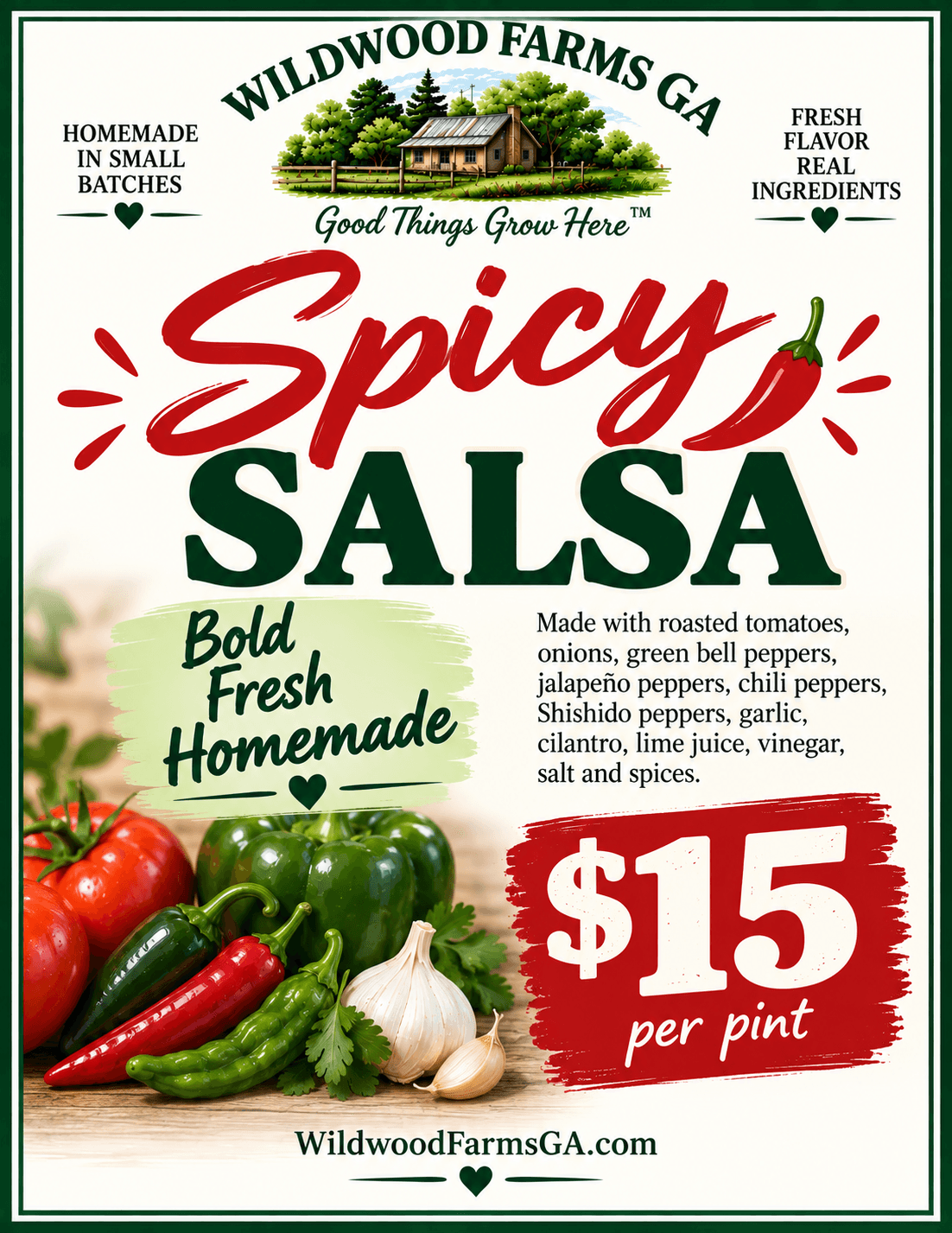 Spicy salsa sign
